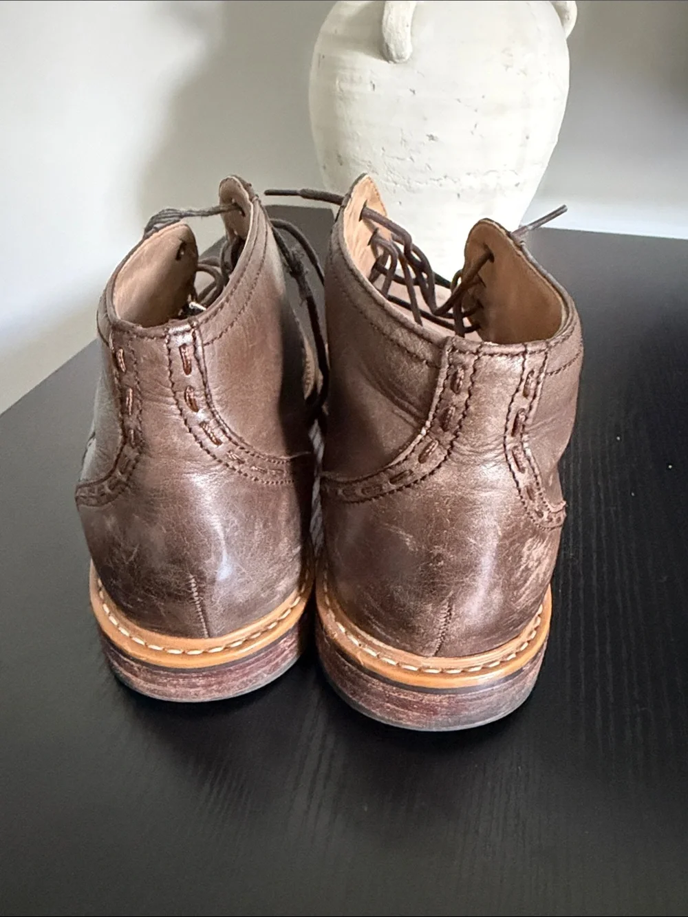 Rockport Brown Leather Chukka Boots with Tan Welt